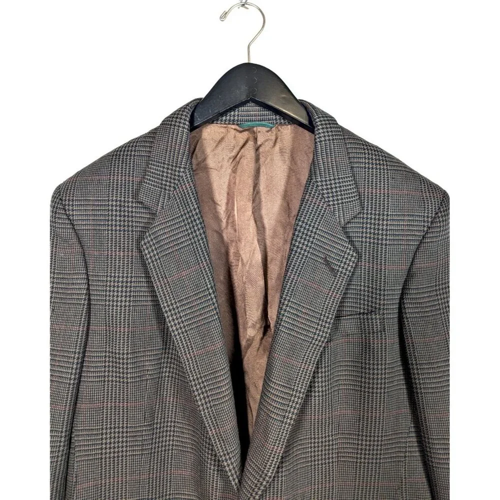 Vintage Christian Dior Monsieur Jacket 42L Wool Silk Blazer Sportscoat Tweed